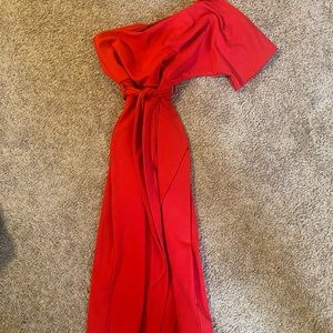 One shoulder dress boohoo